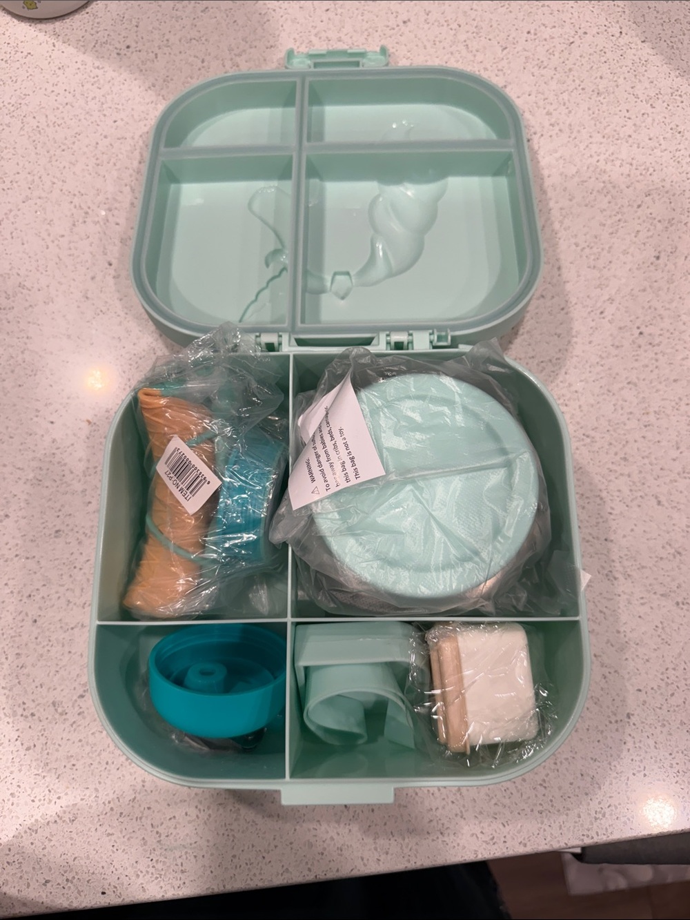 Mint Green unicorn Bento Box Lunch Container